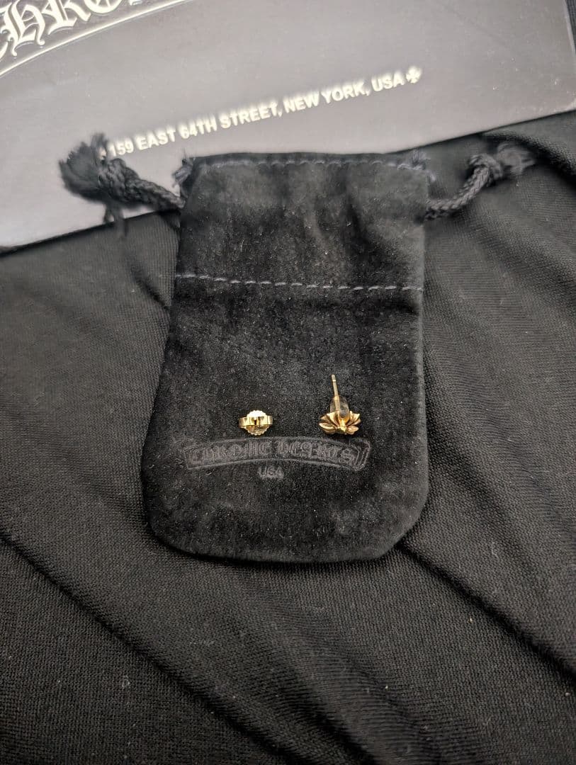 CHROME HEARTS クロムハーツ 22k スタッド CHプラス ピアス