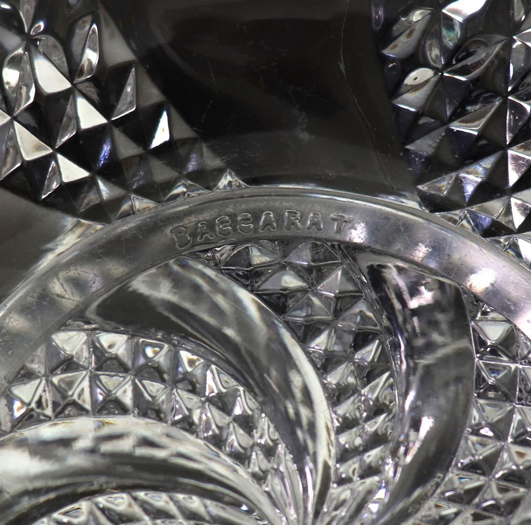 オールド・バカラ 1880年珍品 セルポンティーヌ花型プレート 皿 アンティーク