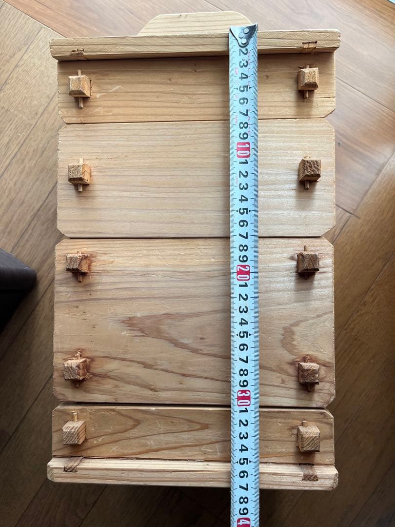 【値下げ】美品オーダーメイド角型せいろ蒸し蒸籠蒸し器ハンドメイド天然木