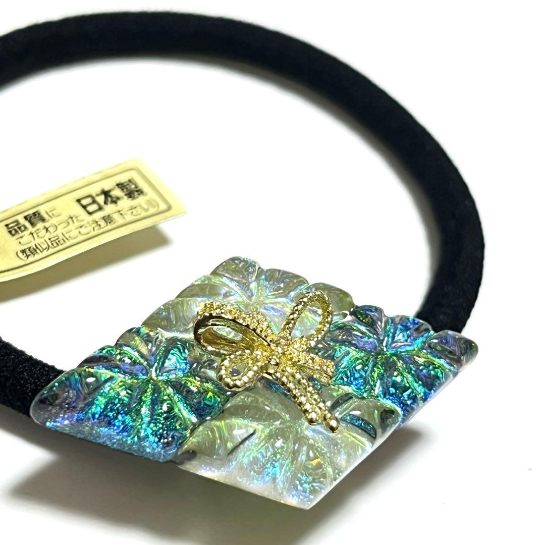 べる様お取り置きです。Ｎｏ．58 偏光パウダー ヘアゴム 和 菱形 レジン