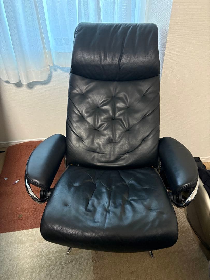 極美品 Lサイズ エコーネス 本革リクライニングチェア ストレスレス①