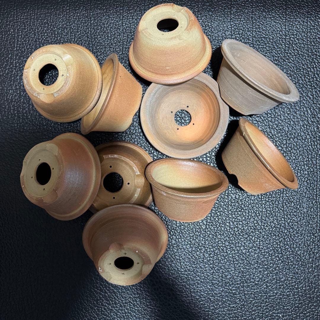 唐津焼 植木鉢 盆栽鉢 10鉢 焼き締め