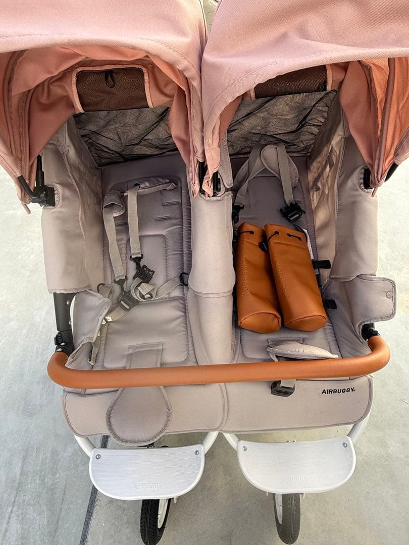 値下げ【美品】AIRBUGGY エアバギー　ココダブルベビーカー ピンク