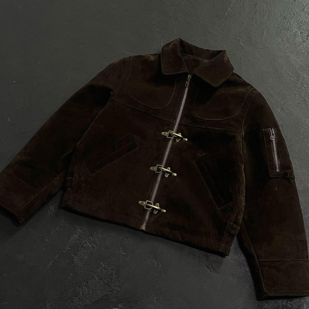 ジャケット・アウター Vintage Suede Patchwork Bomber Jacket