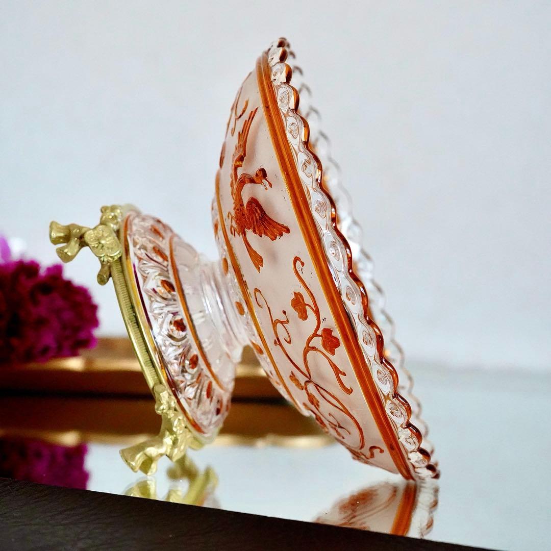 極希少オールドバカラBACCARATルネサンス ブロンズ脚付コンポート/ボウル