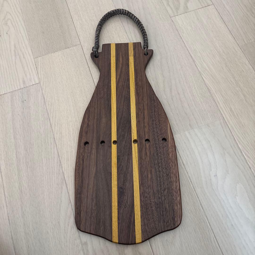(記念品)木製フィン(ウォルナット、ニガキ)