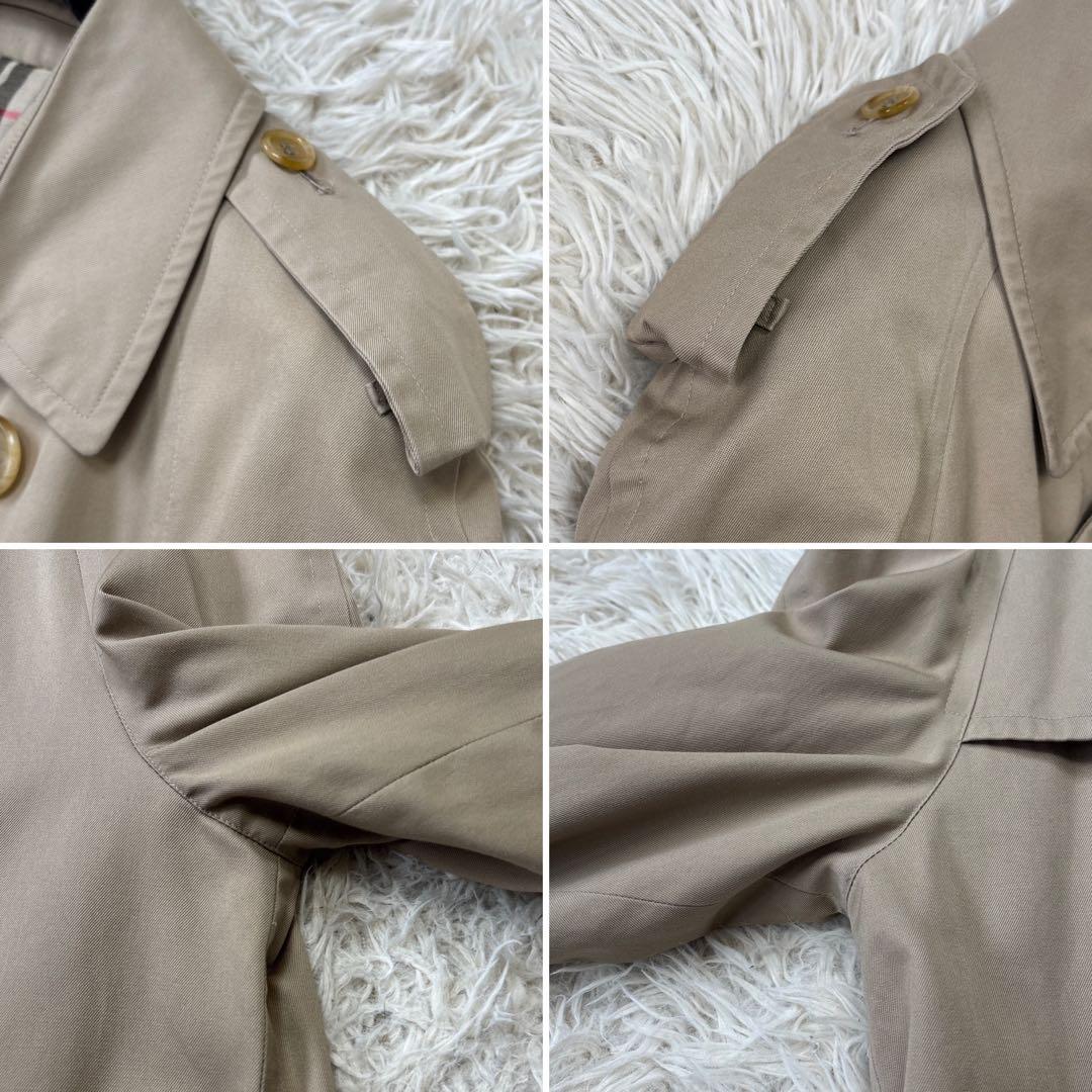 【バーバリーズ】ノバチェック　ベージュ　ロングトレンチコート　44サイズ　M