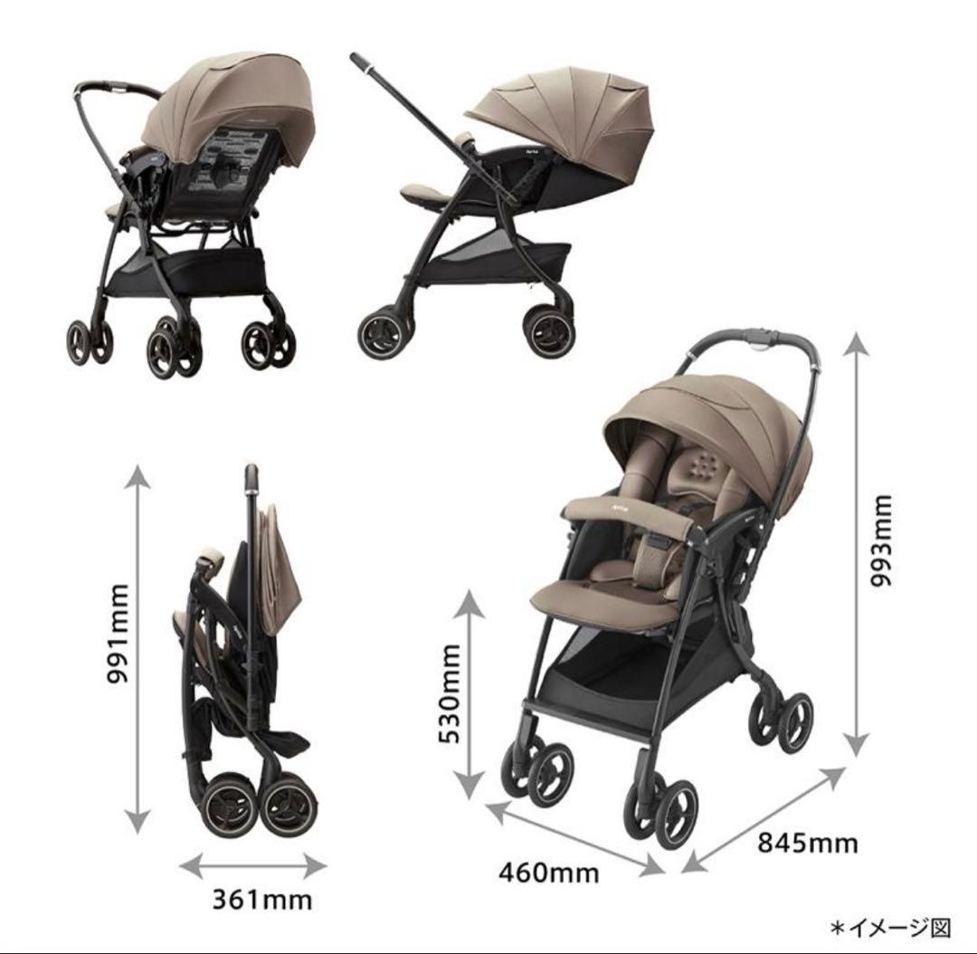 アップリカ ラクーナ クッション AH ベージュ A型ベビーカー