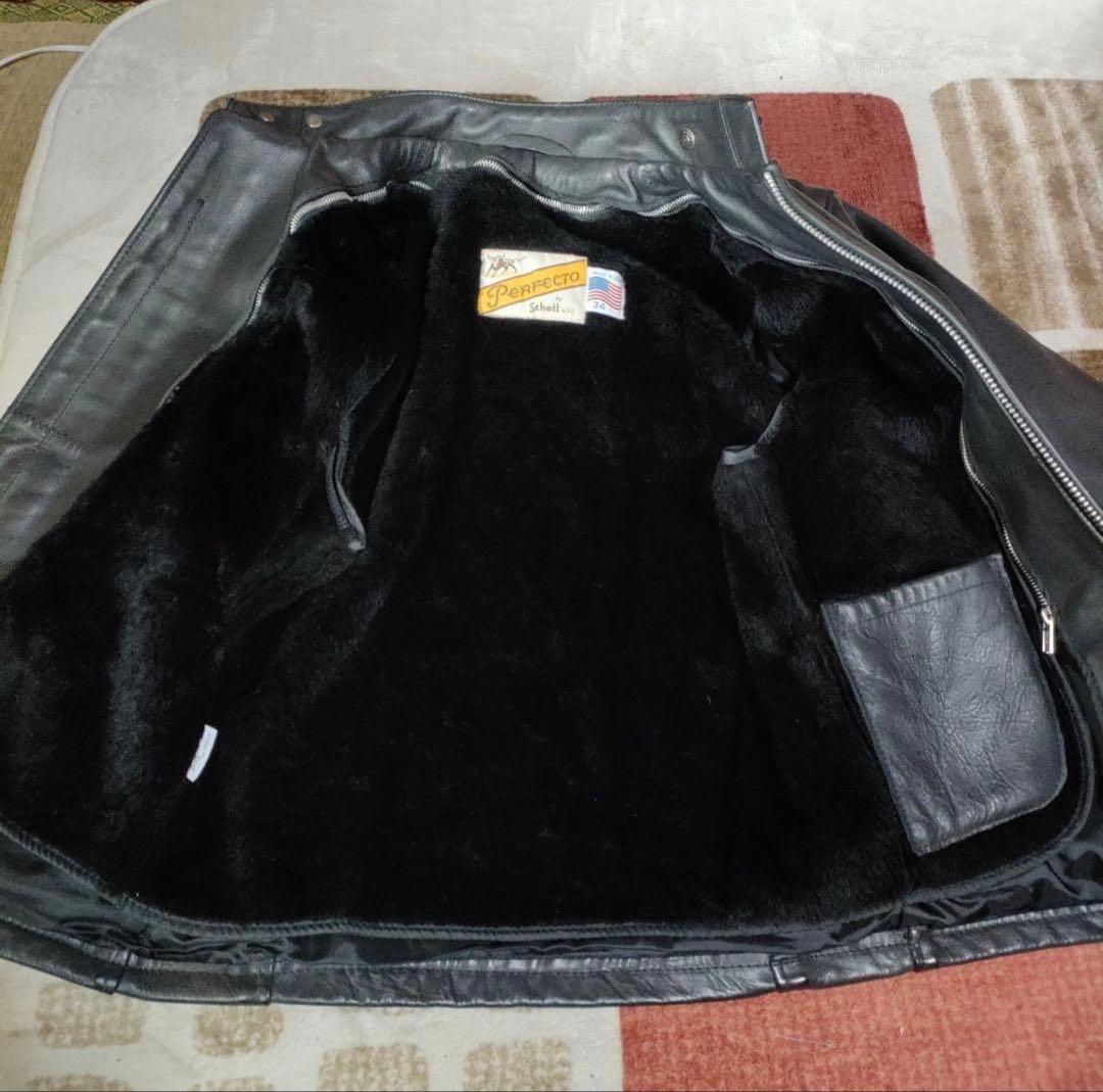 美品　人気 Schott　641 牛タグ　３４ ヘビーステアハイド　ライダース