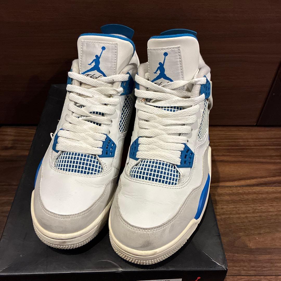 ト*う様 ナイキ エアジョーダン4 レトロ ミリタリーブルー