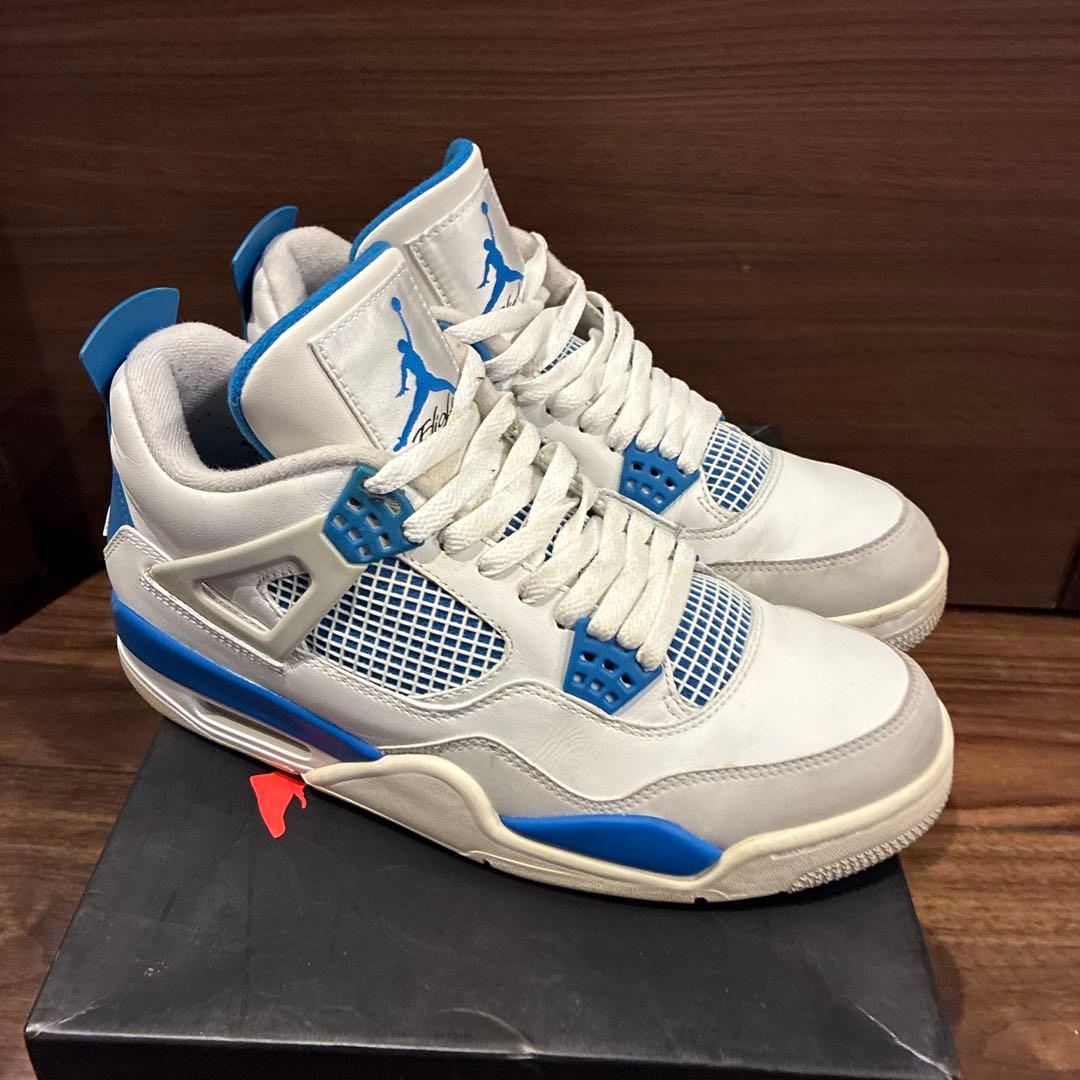 ト*う様 ナイキ エアジョーダン4 レトロ ミリタリーブルー