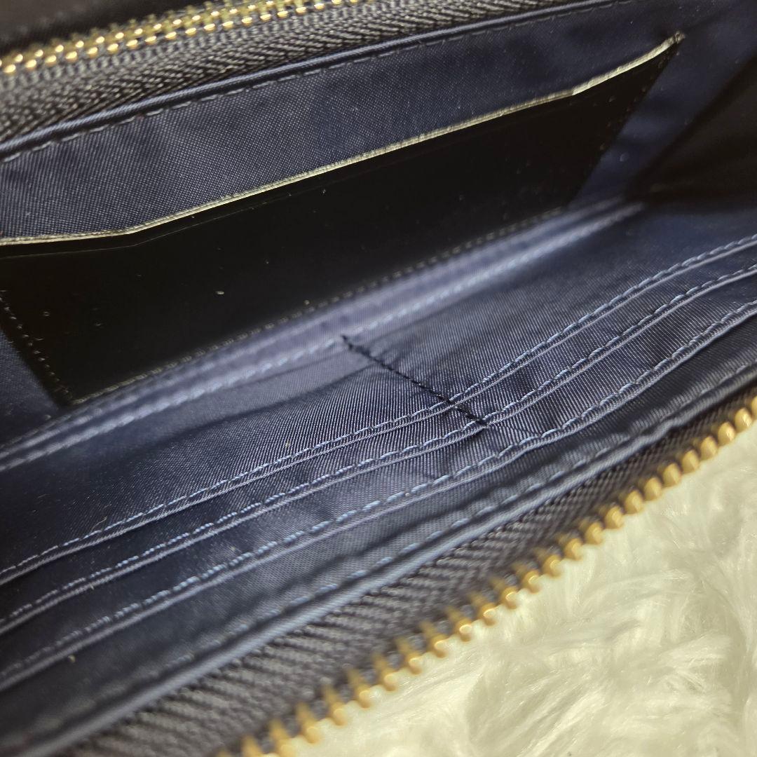 お値下げ【美品】ポーターリフトロングウオレット ネイビー