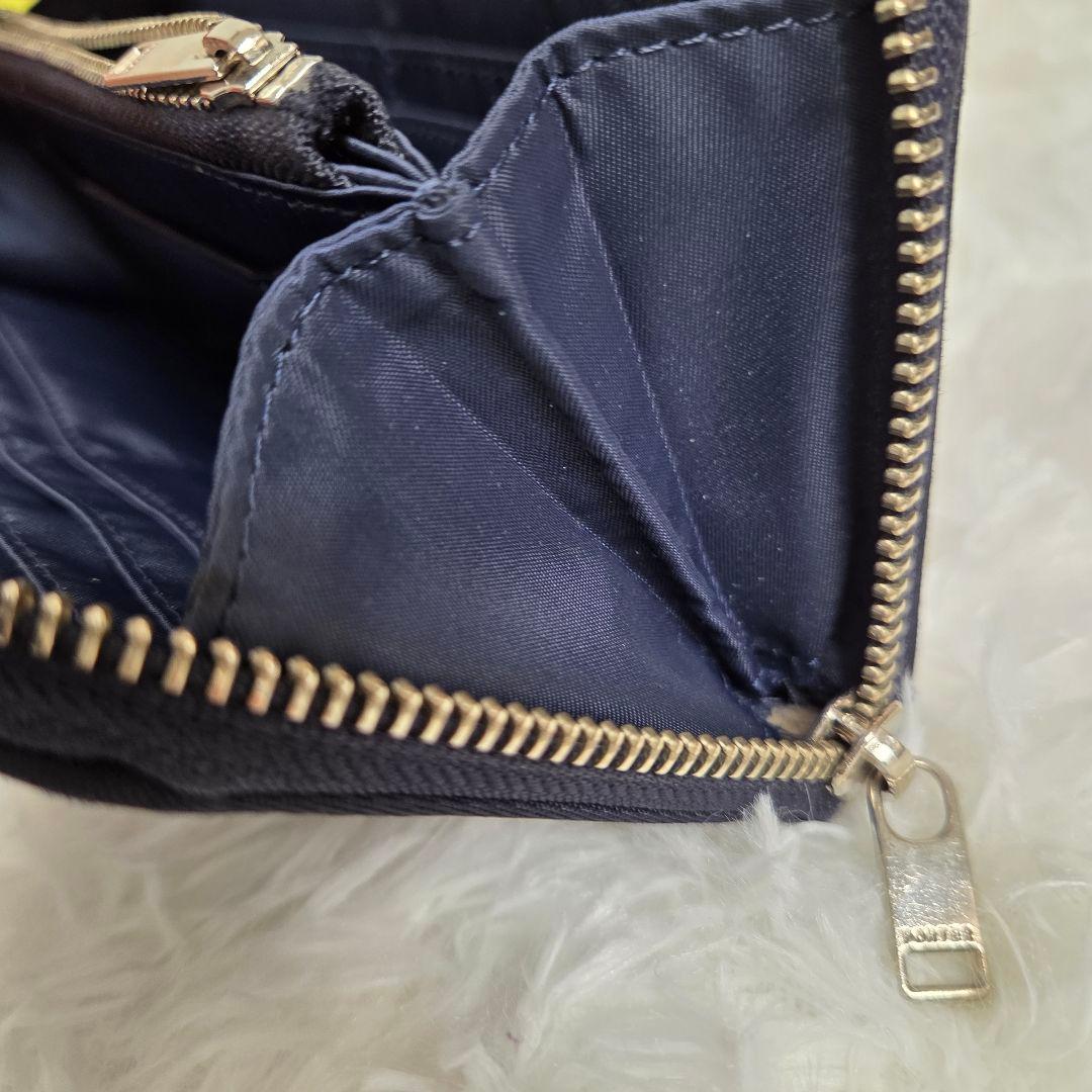 お値下げ【美品】ポーターリフトロングウオレット ネイビー