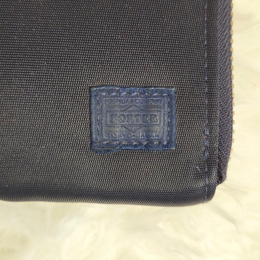 お値下げ【美品】ポーターリフトロングウオレット ネイビー