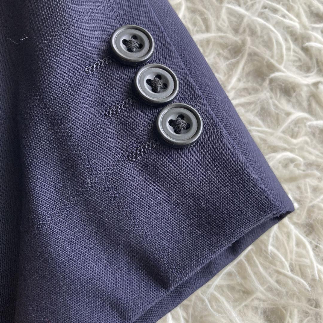 【高級オーダー３Ｌ】特大サイズ　KASHIYAMA　ネイビーセットアップスーツ