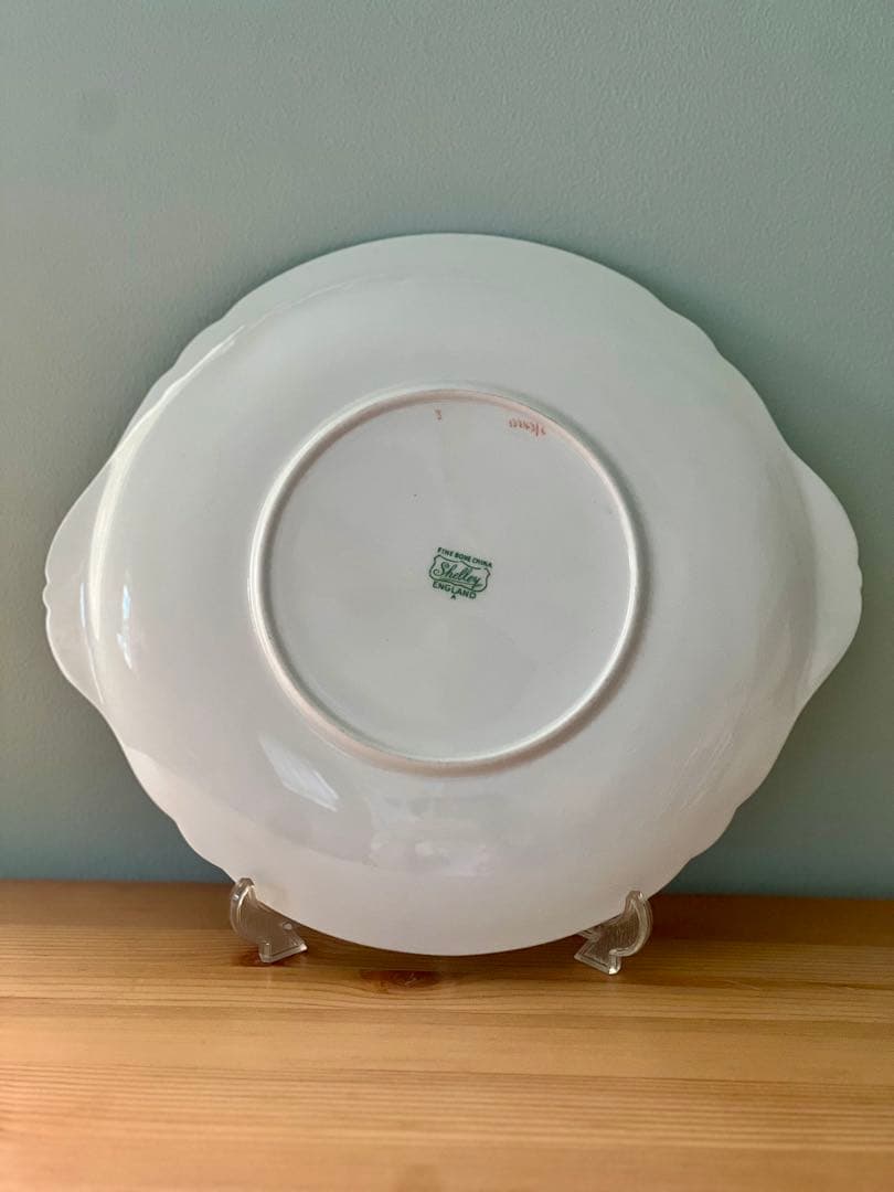 シェリー　グリーン ポルカドット★トレー　プレート／ミントン　スージークーパー