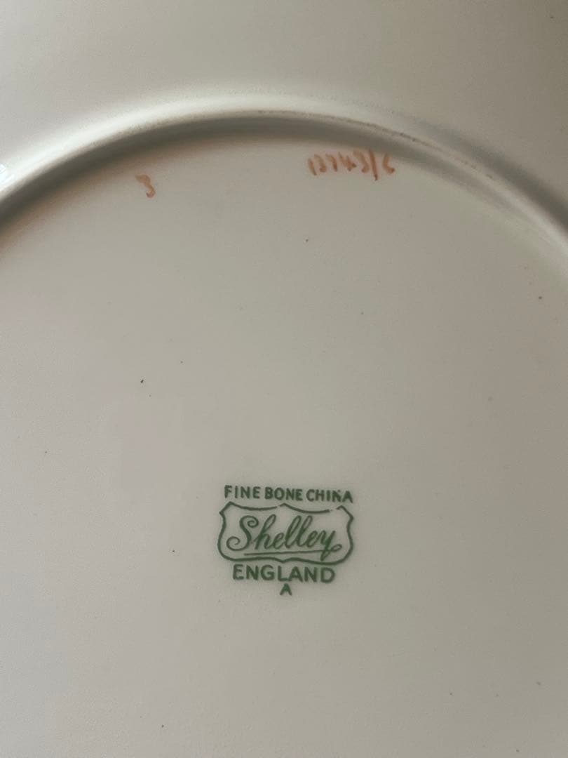 シェリー　グリーン ポルカドット★トレー　プレート／ミントン　スージークーパー