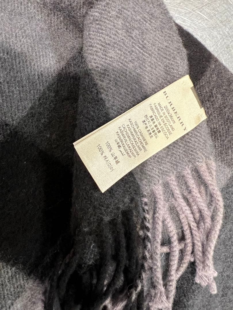 BURBERRY 100% CASHMERE チェックマフラー