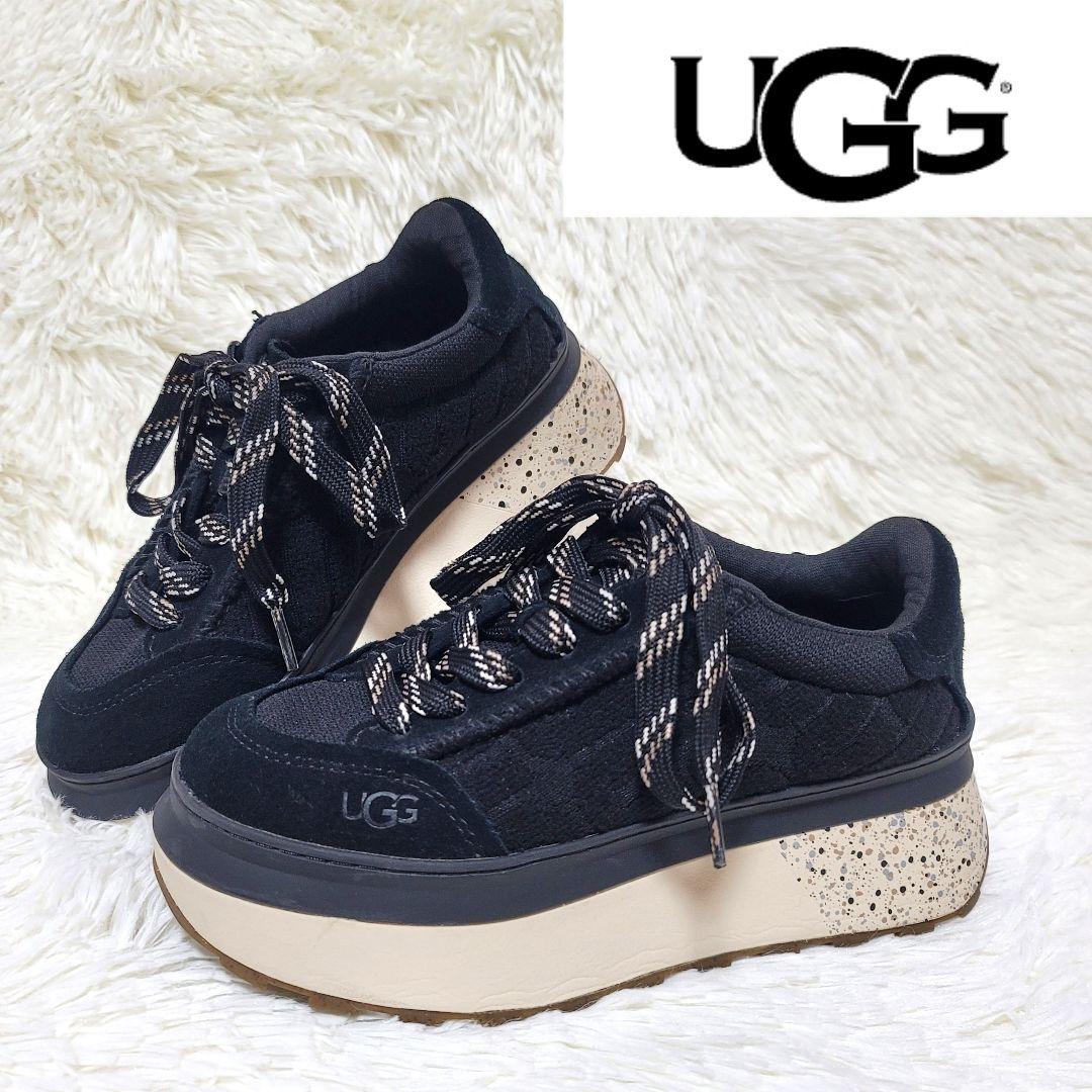 極美品❤️アグ マリン レース ロゴ スニーカー 厚底 22.5