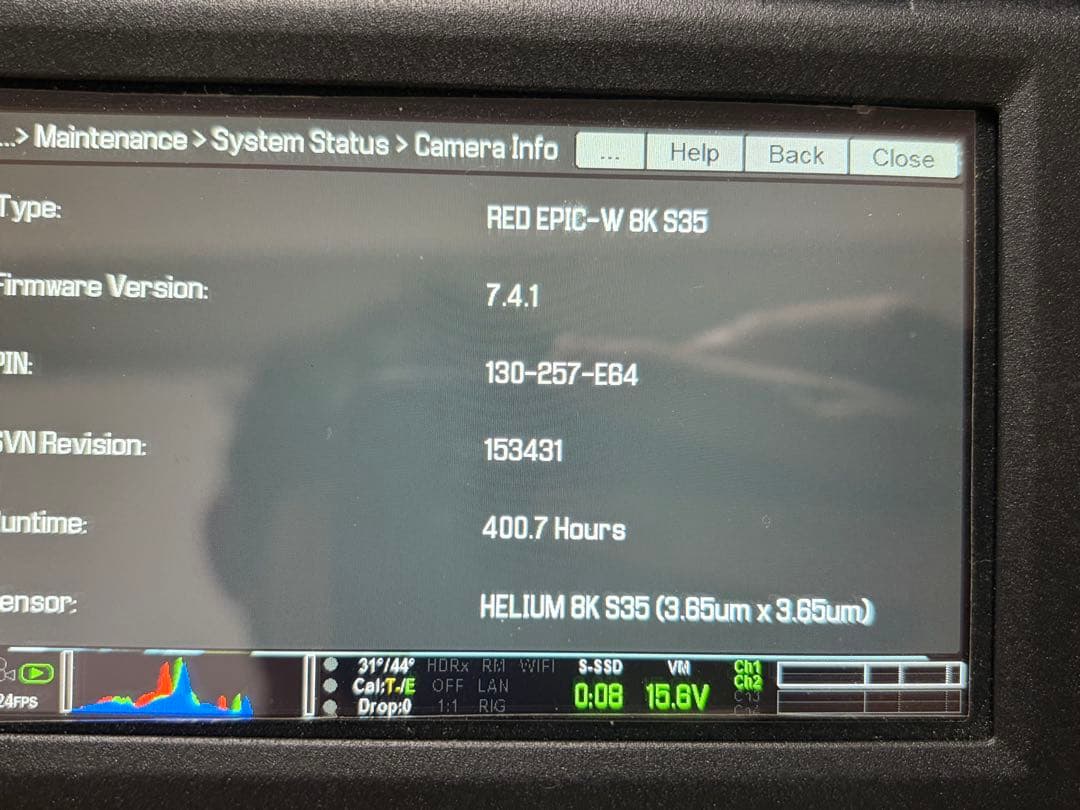 レッドシネマカメラHELIUM EPIC-W全セット