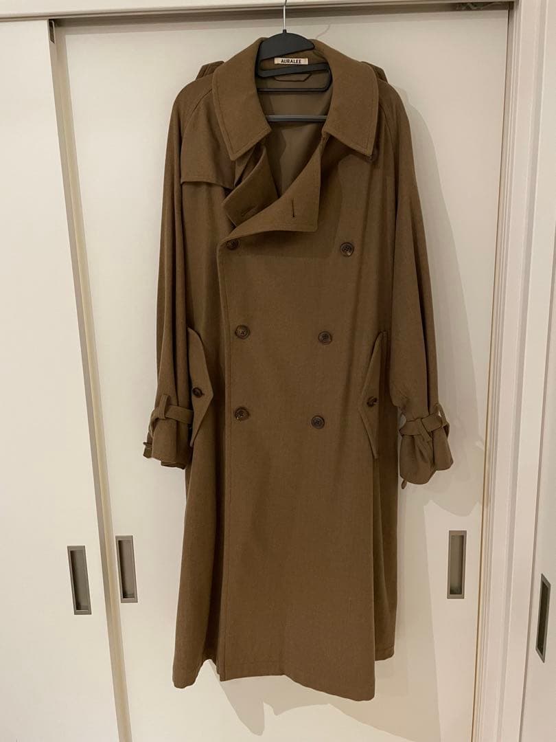 AURALEE ウールカシミア　トレンチコート