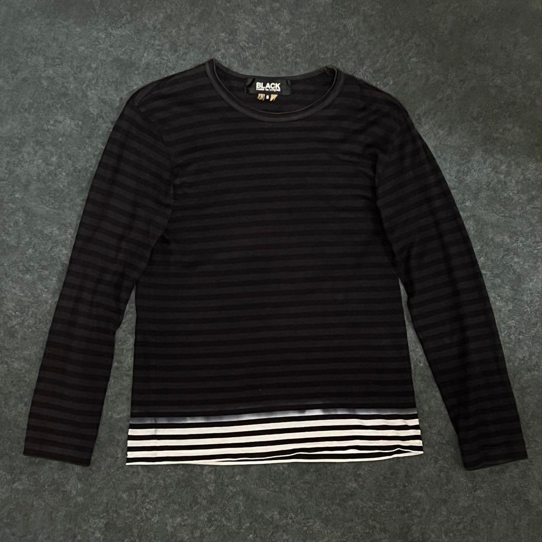 black comme des garcons ボーダー　ロンT