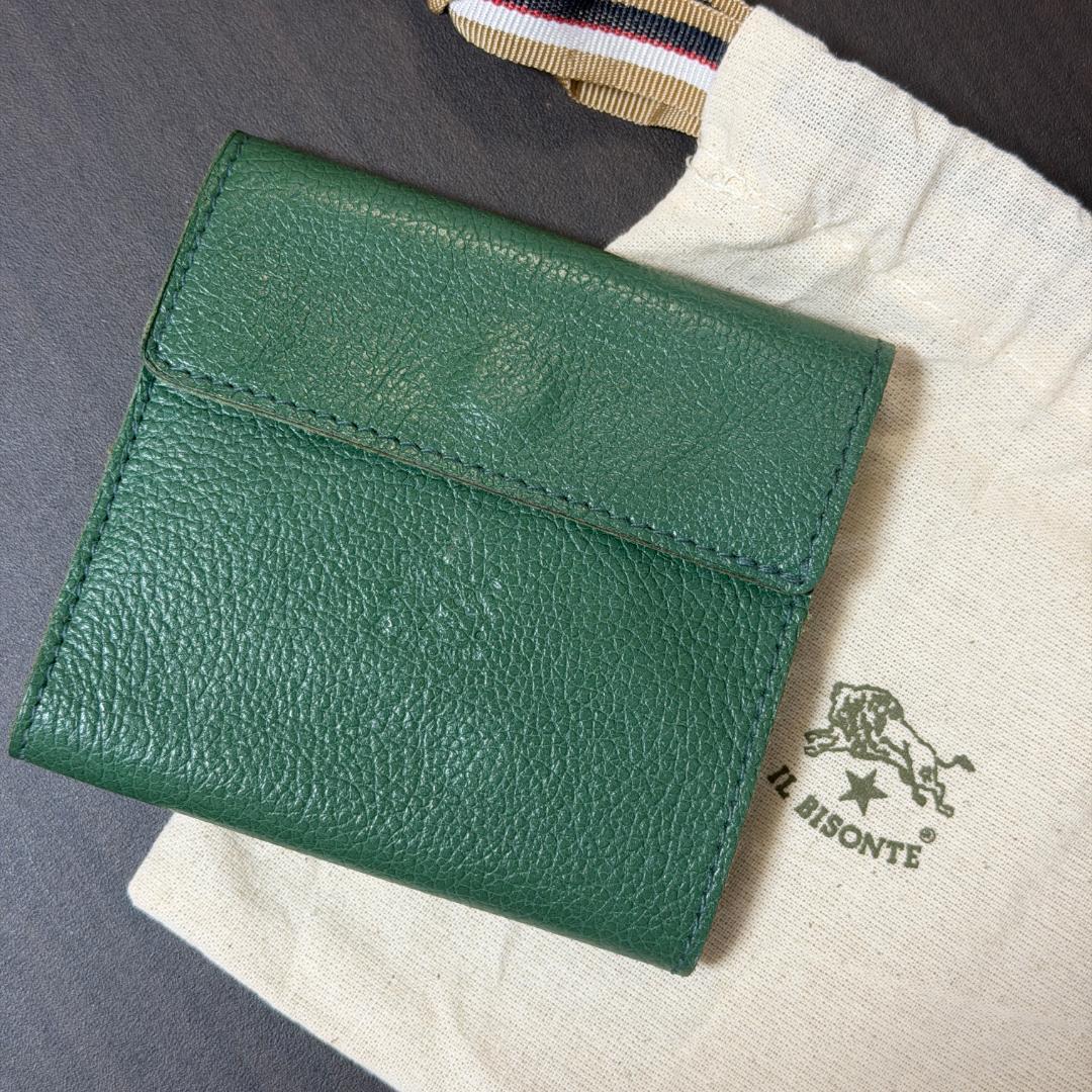 【新品未使用】イルビゾンテ コンパクト 折り財布 グリーン