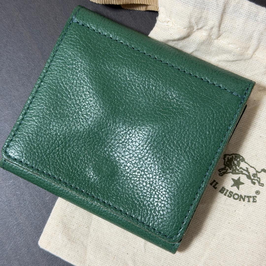【新品未使用】イルビゾンテ コンパクト 折り財布 グリーン