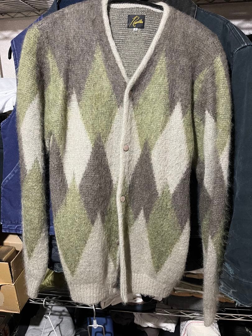 needles モヘアカーディガン　BEAMS別注　M アーガイル　ニードルス