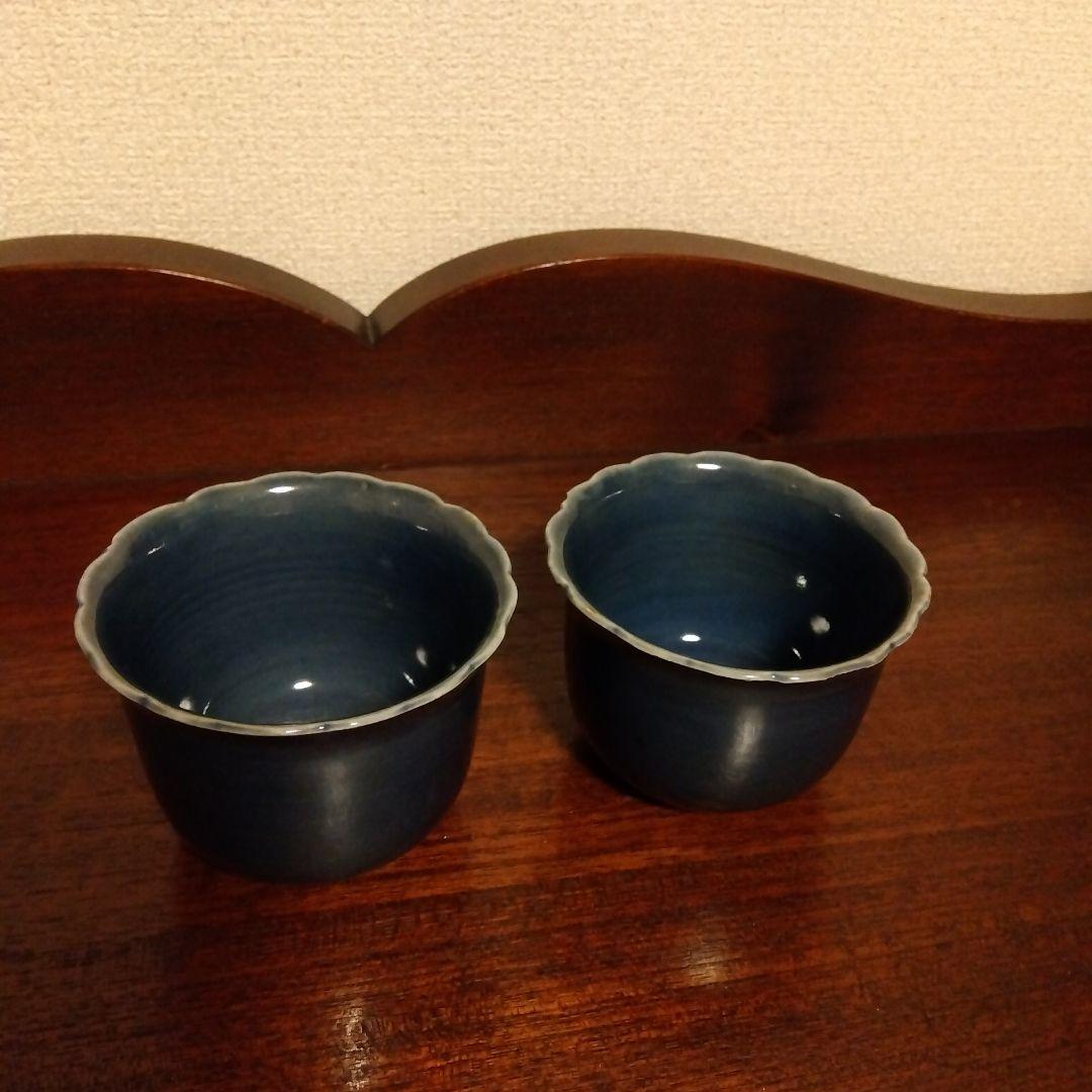 古伊万里　瑠璃釉　向付け　２個 16000円→15000円