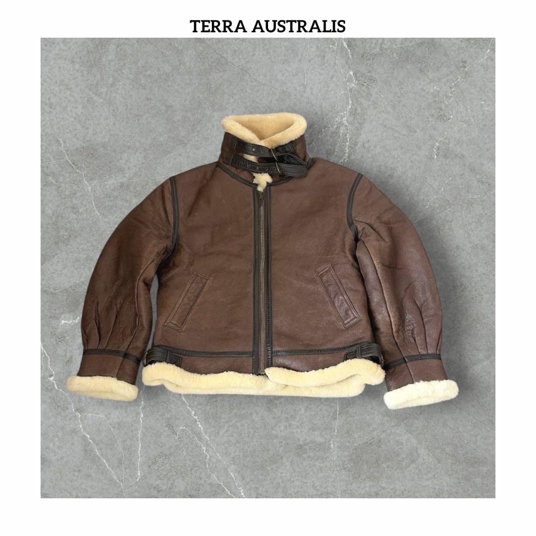 TERRA AUSTRALIS ✨B-3✨シアリング レザー ムートンジャケット