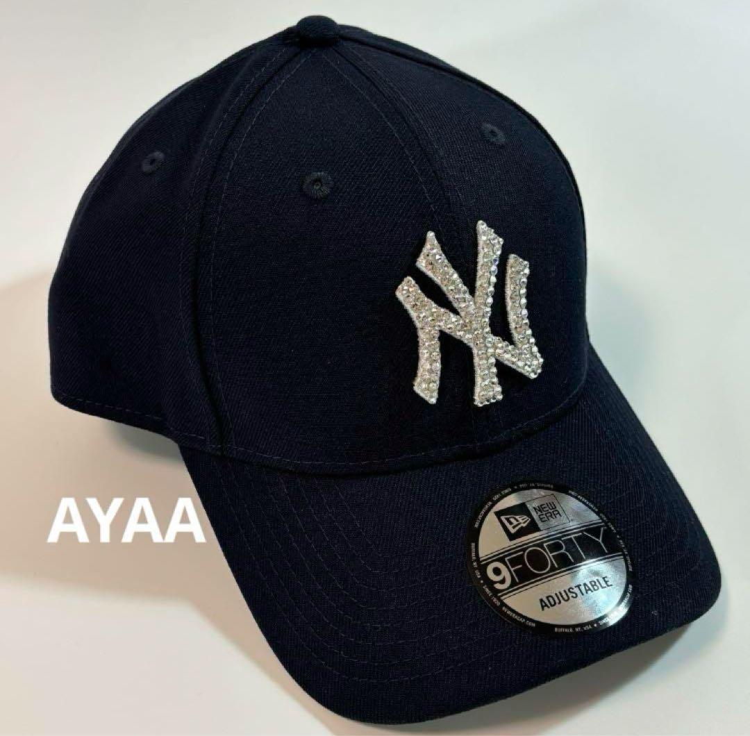 NEWERA キャップ デコ 9FORTY スワロフスキー ニューエラ ブラック