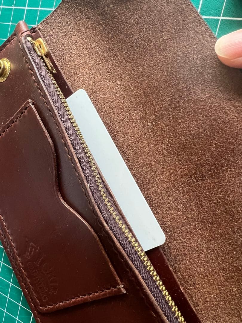クロムエクセル　トラッカーウォレット　革　ハンドメイド