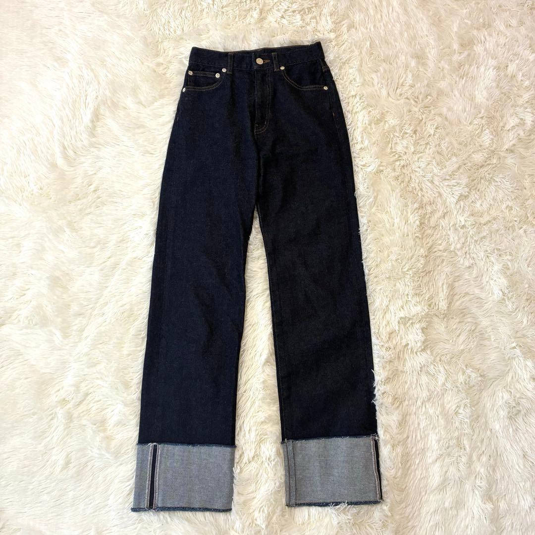 anuans ロールアップデザインデニムパンツ　サイズ0