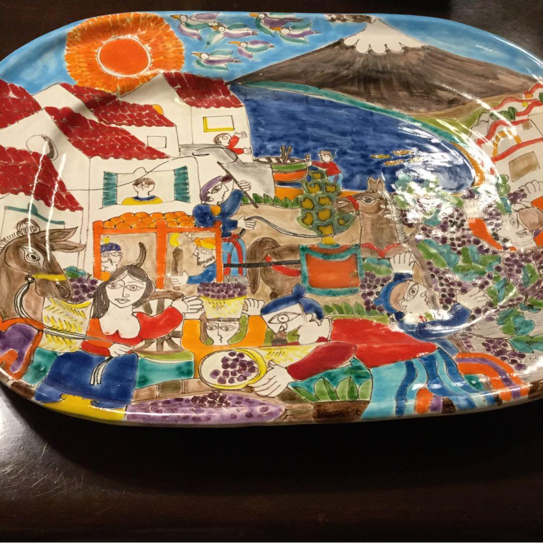 デ シモーネ   飾り皿   シチリア陶器    新品未使用　正真正銘本物