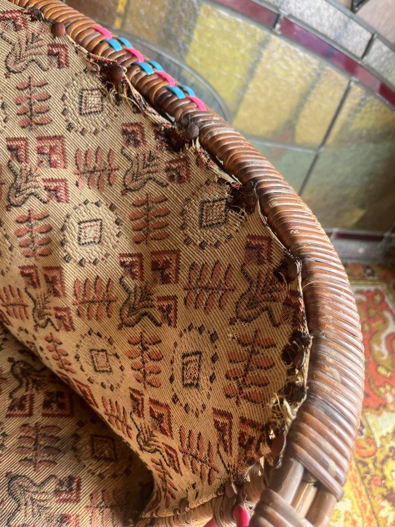 ゆりかご バスケット カゴ インテリア 昭和レトロ 当時物 アンティーク