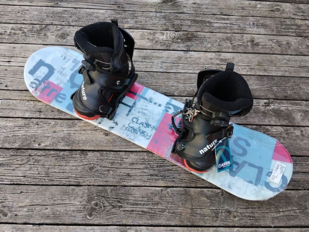 子供用 スノーボード3点セット nature 80cm ビン BOAブーツ 19