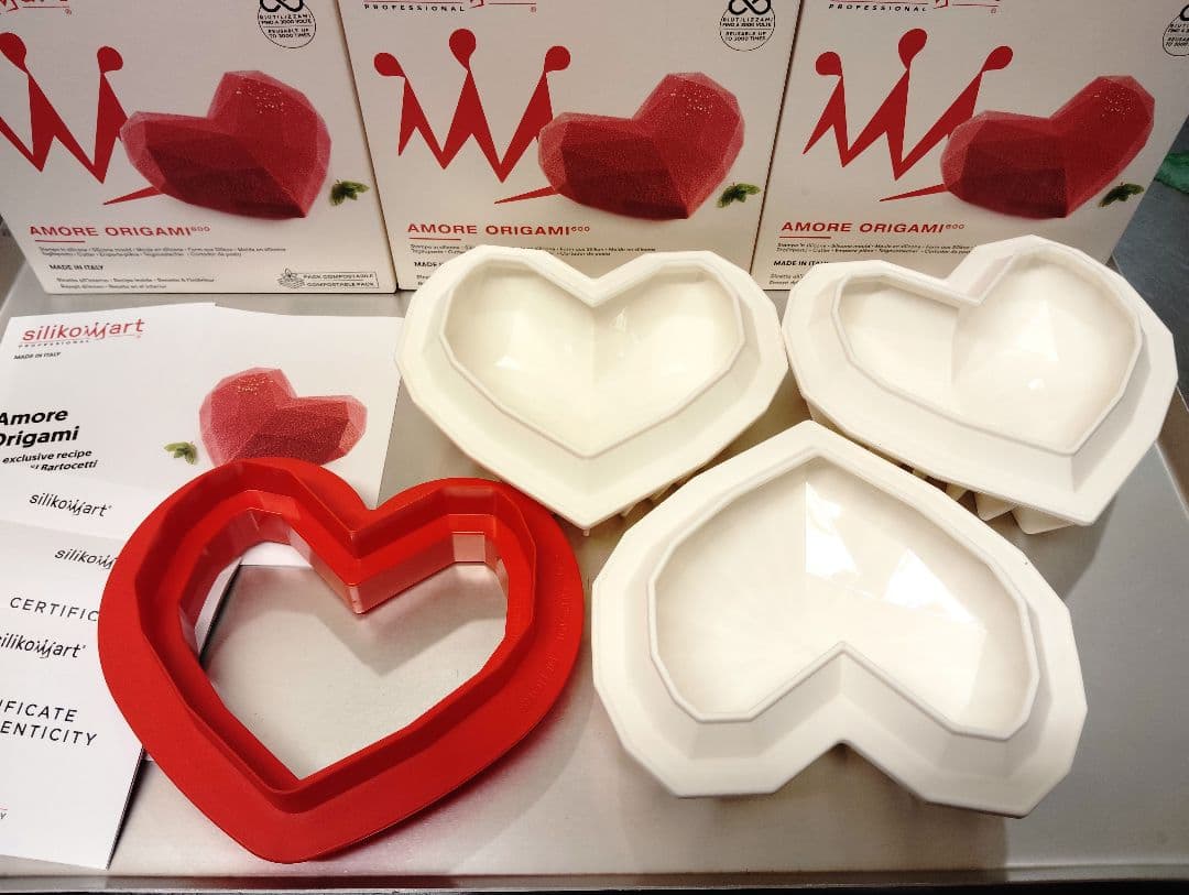 シリコマート silikomart アモーレ オリガミ ハート型 3個セット