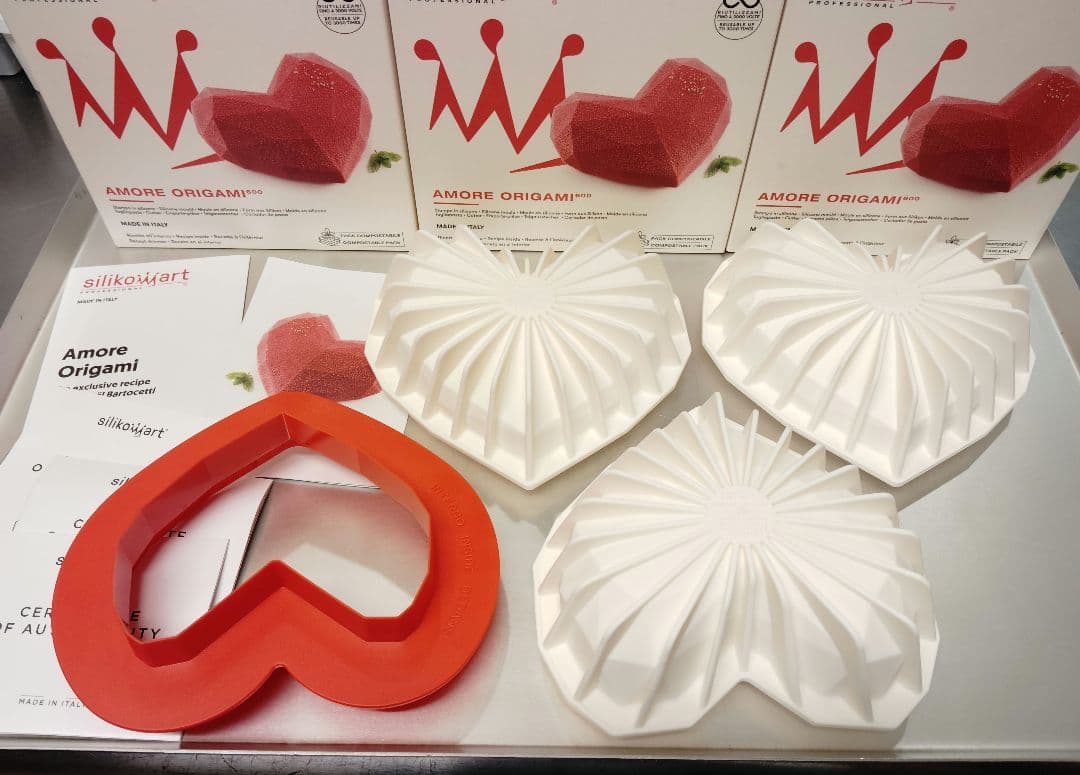 シリコマート silikomart アモーレ オリガミ ハート型 3個セット