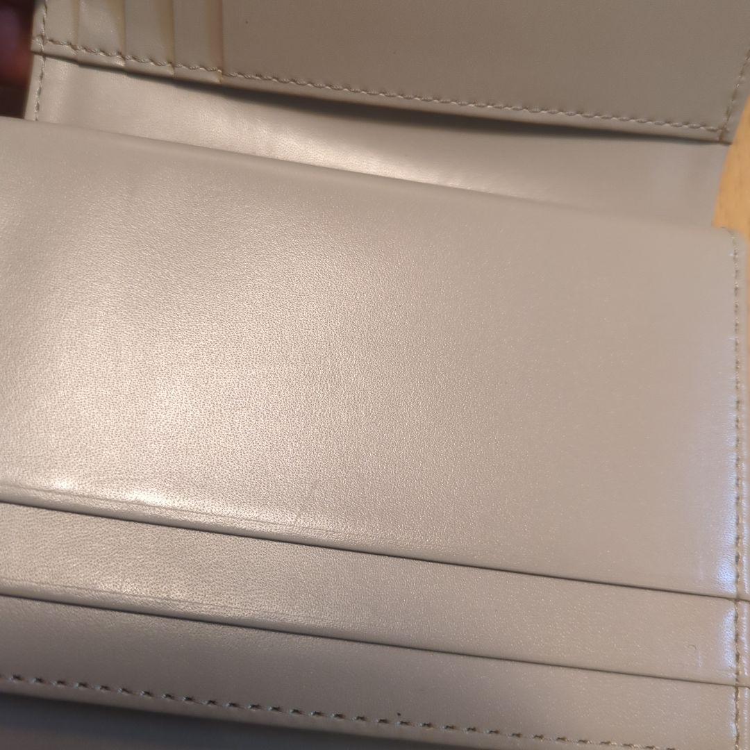 【美品】アニエスベー　ベージュ レザー 三つ折り財布