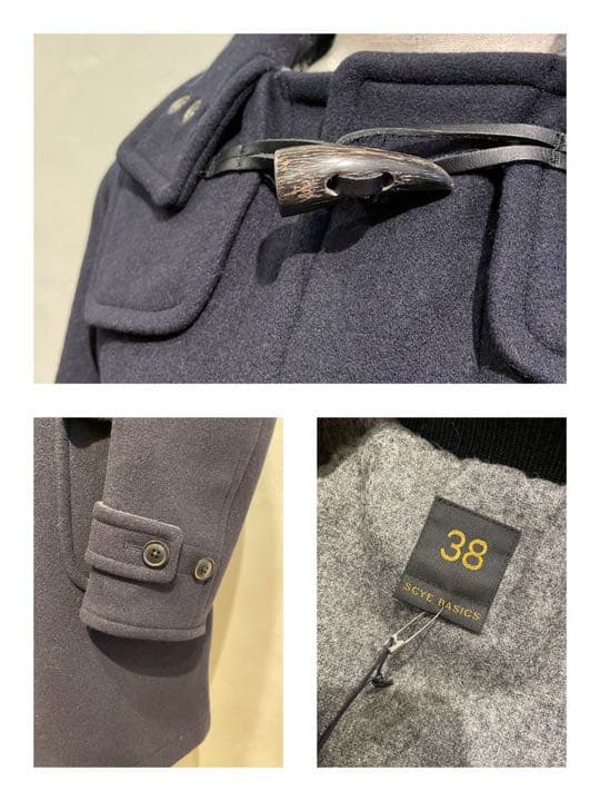 SCYE BASICS カシミヤ混・新品未使用・日本製・ダッフルコート