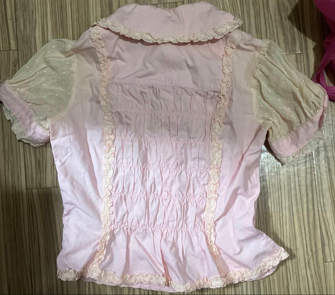 K*E様 Angelic pretty 半袖シャーリングブラウス ピンク