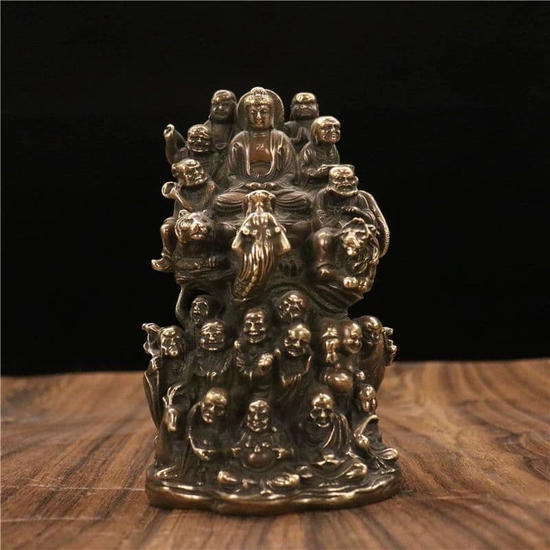 仏教美術 仏像 十八羅漢仏 銅製 仏像 彫刻 置物 開運 風水