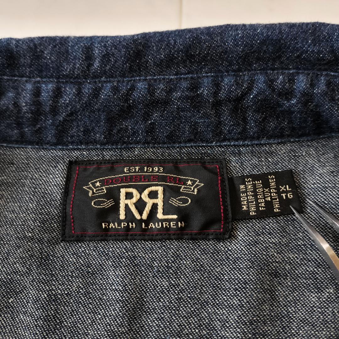 RRL デニムワークシャツ XL インディゴ ヴィンテージ加工 ダブルアールエル