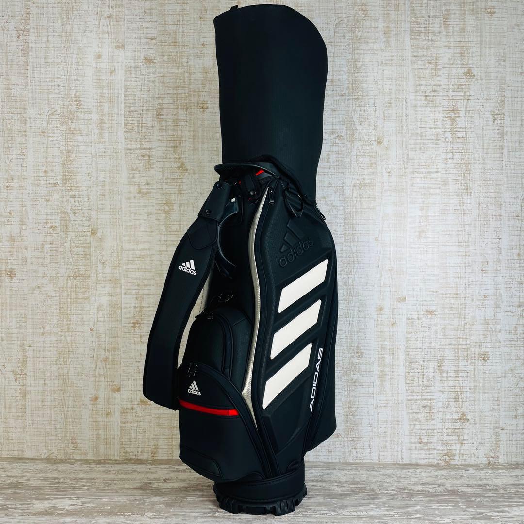 adidas アディダス　ツアープロダイナミック キャディバッグ 鏡面3ライン