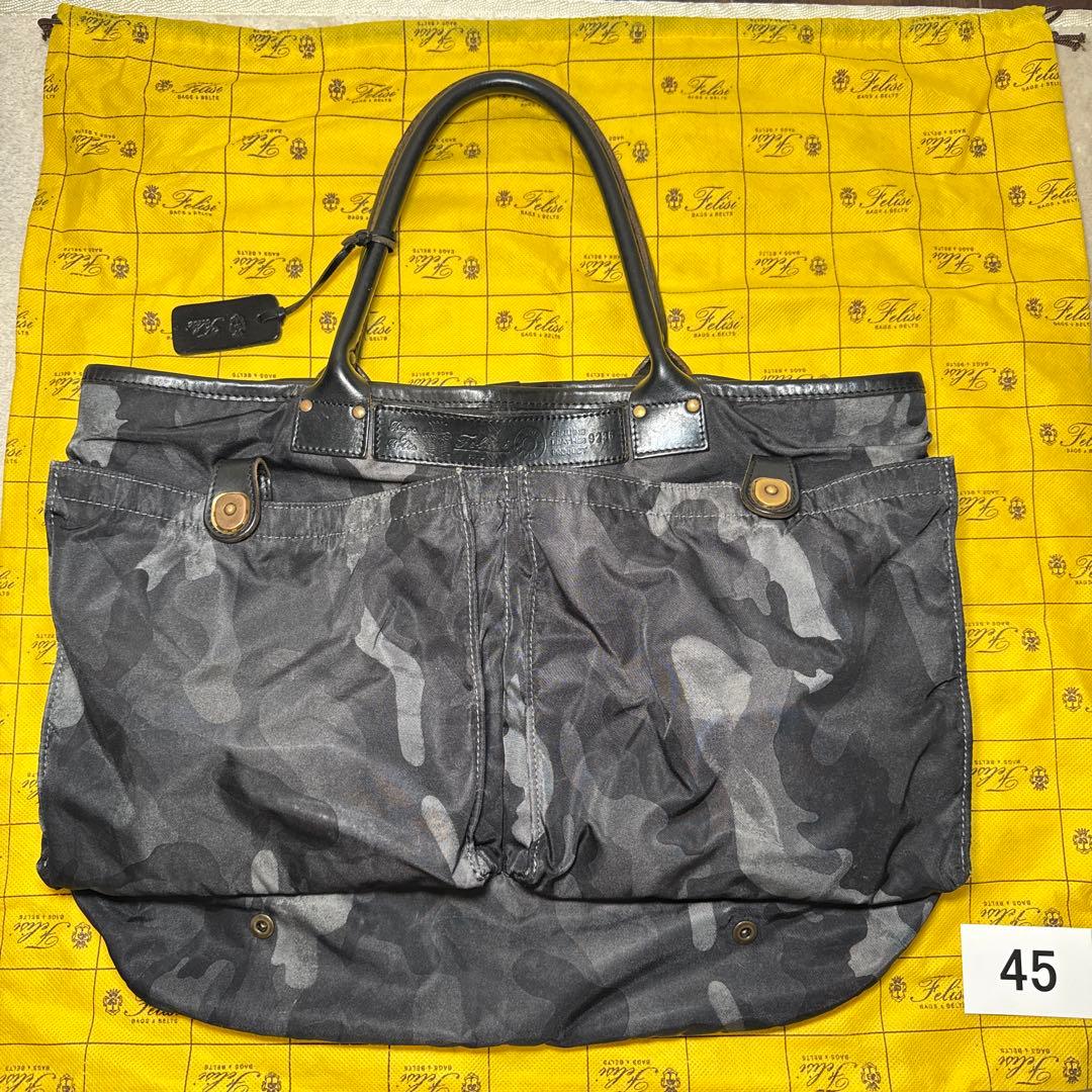 45 フェリージ　felisi トートバッグ　カモフラ柄　9236