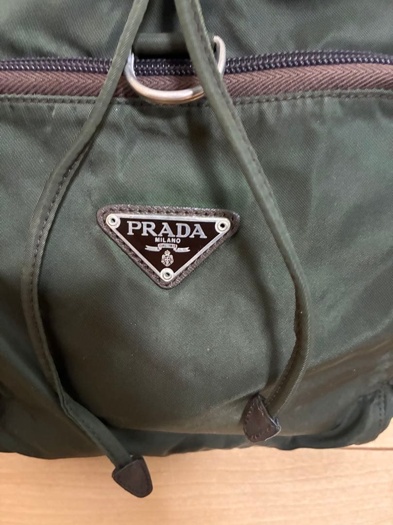 m*e様 PRADAプラダ リュック バックパック ナイロン×レザー