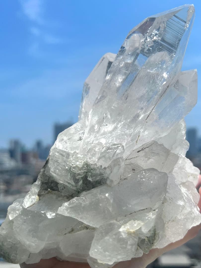 美✨1.3kg!希少✨AAAAA 宝石質 マニハール水晶 ✨大天使ミカエルの神殿