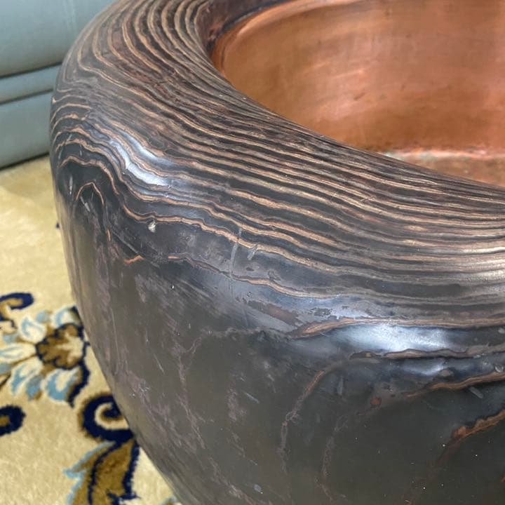 火鉢　丸太くり抜き(径65cm高さ32cm)