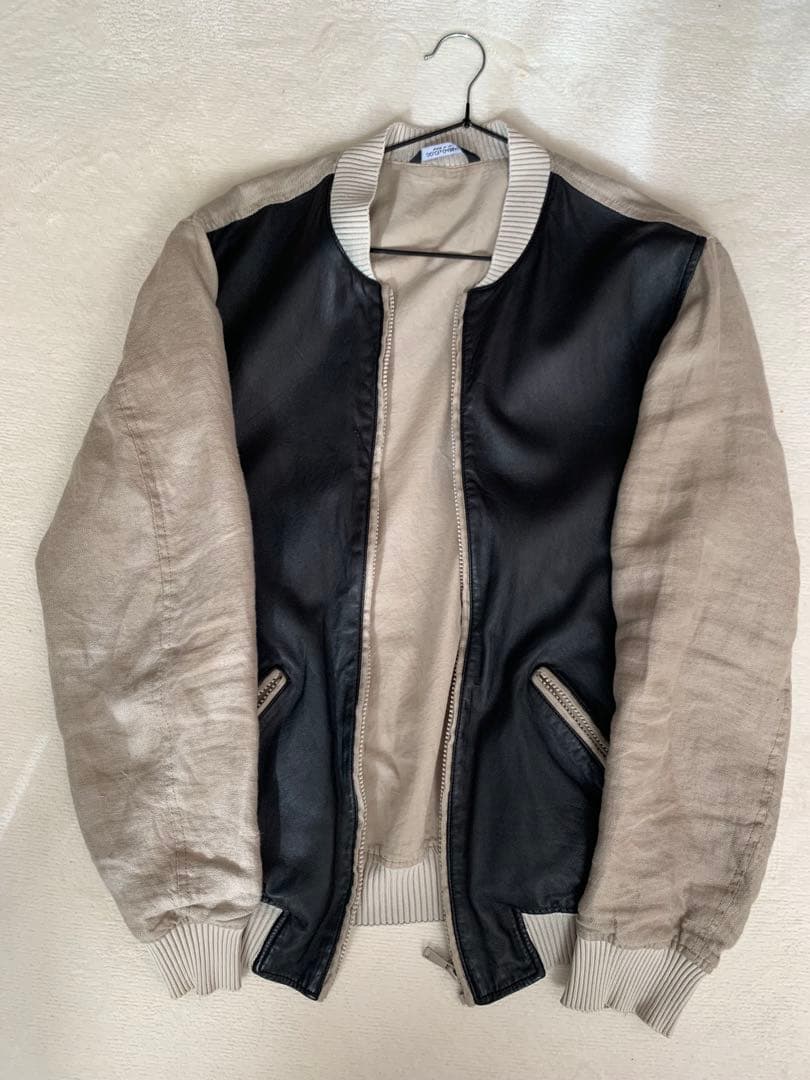 DOLCE&GABBANA レザー × リネンジャケット